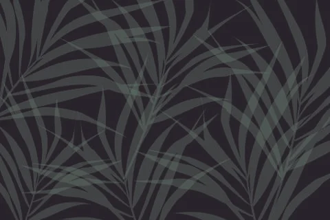 Vector composition of green alpha transparent stylized leaves on a black back Stock Illustration