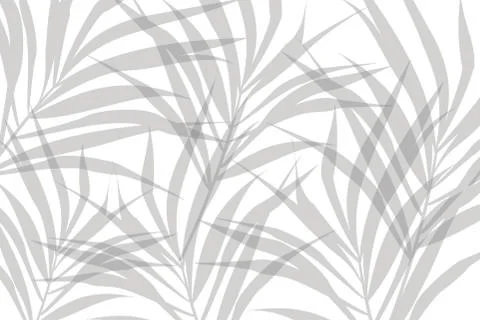 Vector composition of grey alpha transparent stylized leaves on a white backg Stock Illustration