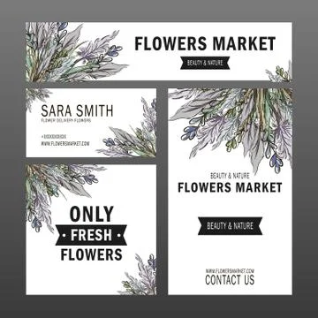 Vector composition of meadow flowers. Card, banner, frame イラスト素材