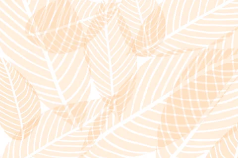 Vector composition of orange alpha transparent stylized leaves on a white bac Stock Illustration
