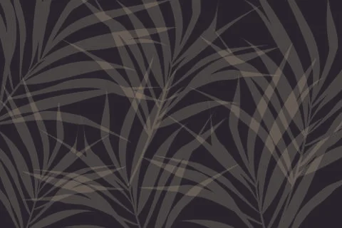 Vector composition of orange alpha transparent stylized leaves on a black bac Stock Illustration