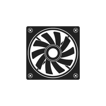 Vector computer air fan cooler. Stockillustratie