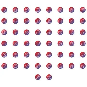 Vector of Computer and IT Icon Set. Perfect for user interface, new application. Stock Illustration