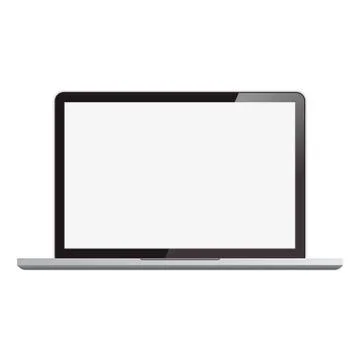 Vector computer display isolated on white Stock Illustration