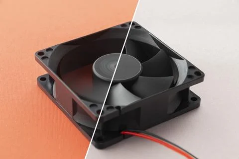 Vector computer fan, the screen is divided diagonally Stock Photos
