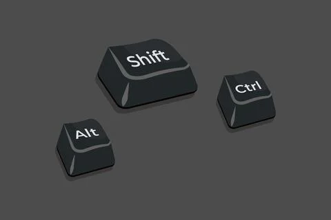 Vector computer keyboard button text concepts vectors Illustrazione stock