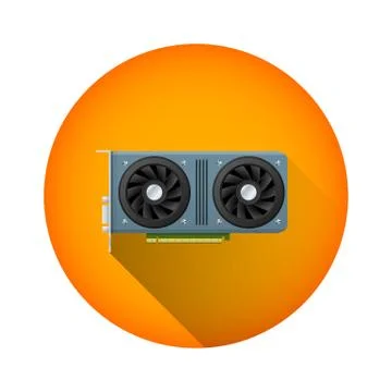 Vector computer video card illustration. Illustrazione stock