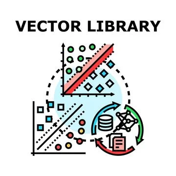 Vector computing library for data analysis and machine learning Stock Illustration