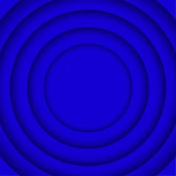 Vector Concentric Blue 6 Circle. Blue Background. Stock Illustration