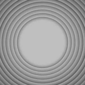 Vector Concentric Grey 10 Circle. Grey Background. Stock Illustration