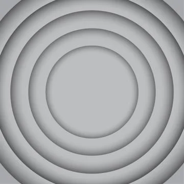 Vector Concentric Grey 6 Circle. Grey Background. Stock Illustration