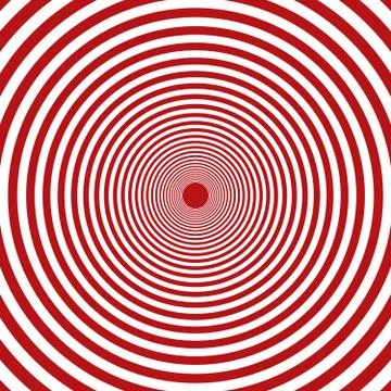 Vector Concentric Red and White Rounds Circles Elements Background 스톡 일러스트