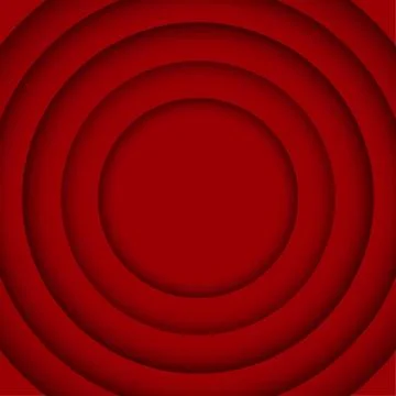 Vector Concentric Red6 Circle. Red Background. Illustrazione stock