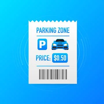 Vector concept. Card with parking zone bill for concept design. Vector icon Stockillustratie