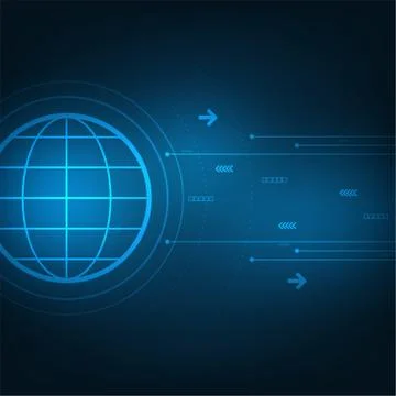 Vector in the concept of communication technology that covers the world. Stock Illustration