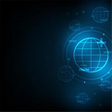 Vector in the concept of communication technology that covers the world. Illustrazione stock