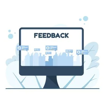 Vector concept of customer review and feedback Stock Illustration