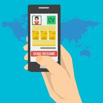 Vector concept CV resume Stock Illustration