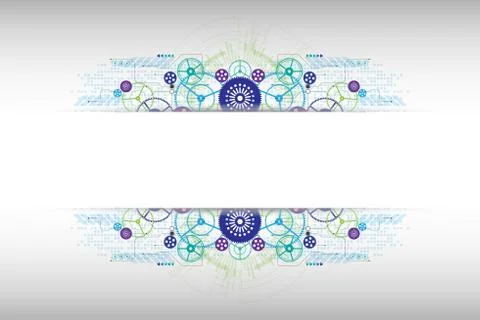 Vector concept design technology with empty spaces for use. Stock Illustration