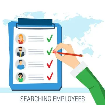 Vector concept employee search Stock Illustration