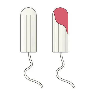 Vector concept of female tampons Stock Illustration