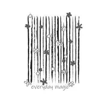 Vector concept flower creative trendy illustration with the slogan for t-shir Stock Illustration