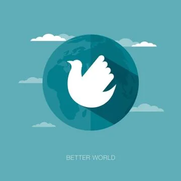 Vector concept illustration of better world Stock Illustration