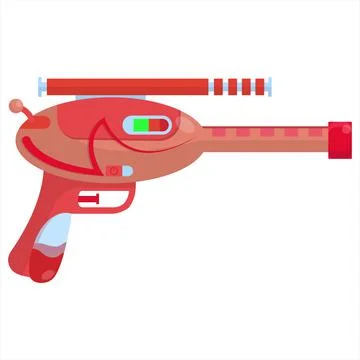 Vector concept illustration of a blaster. a bright drawing in the cartoon sty Illustrazione stock