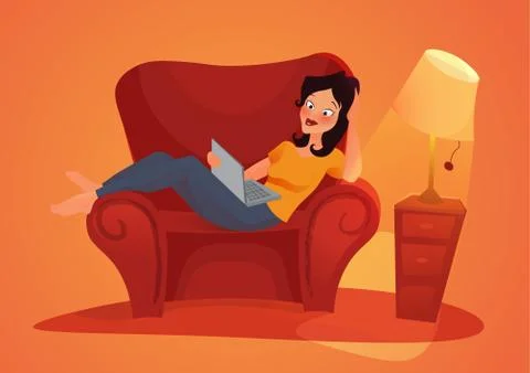 Vector concept illustration. Freelancer character Stock Illustration