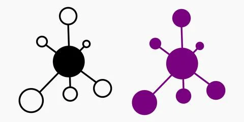 Vector concept network icon. Social network. Stock Illustration