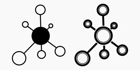 Vector concept network icon. Social network. Stock Illustration