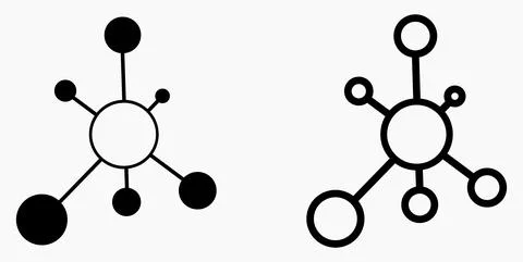 Vector concept network icon. Social network. Stock Illustration