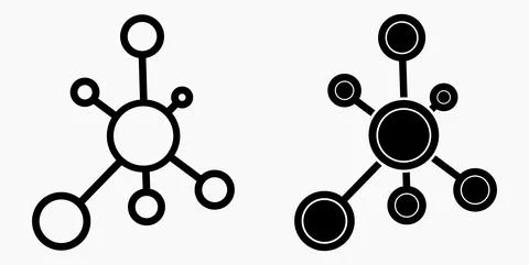 Vector concept network icon. Social network. Stock Illustration