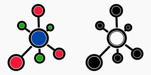 Vector concept network icon. Social network. Stock Illustration