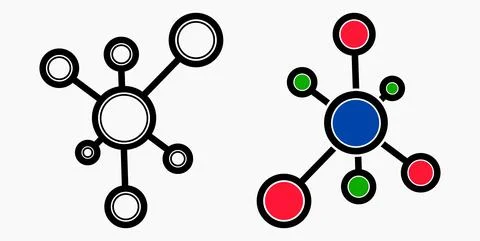 Vector concept network icon. Social network. Stock Illustration