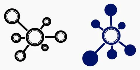 Vector concept network icon. Social network. Stock Illustration