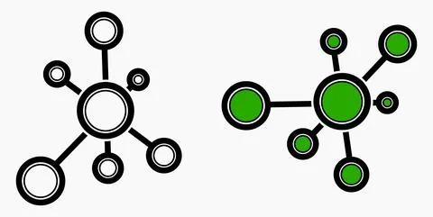 Vector concept network icon. Social network. Stock Illustration