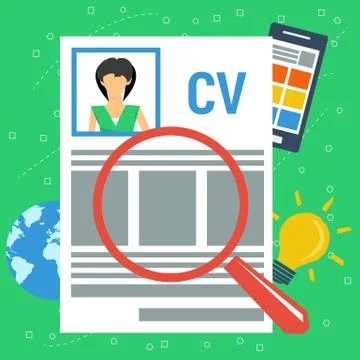 Vector concept personal resume Stock Illustration