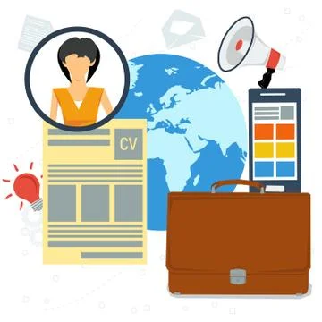 Vector concept resume CV Stock Illustration