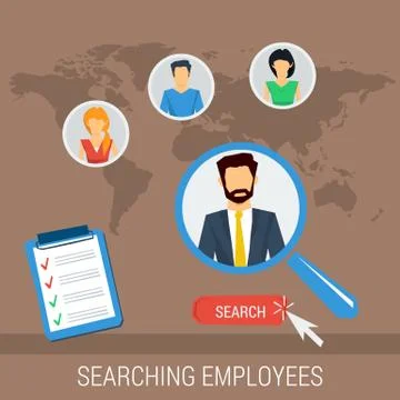 Vector concept searching employees Stock Illustration