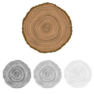 Vector conceptual background with tree-rings Stock-Illustration