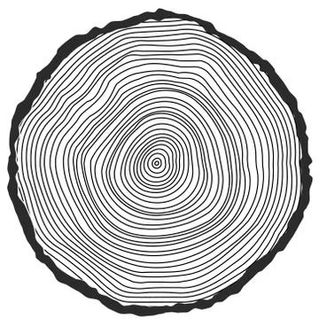 Vector conceptual background with tree-rings 스톡 일러스트