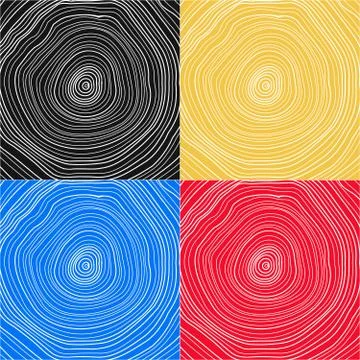 Vector conceptual background with tree-rings. Tree cut. Stump. Snag. Illustrazione stock