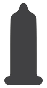 Vector Condom Flat Icon Symbol Stock Illustration