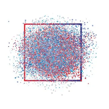 Vector confetti splash dots isolated burst colors Stock Illustration