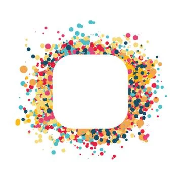 Vector confetti splash dots isolated burst colors Illustrazione stock