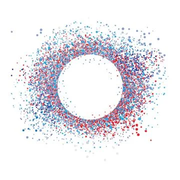 Vector confetti splash dots isolated burst colors Stock Illustration