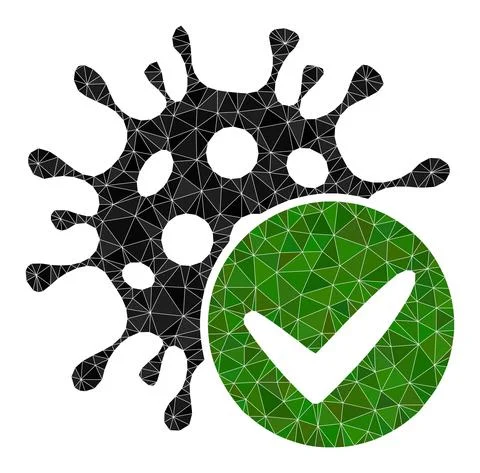 Vector Confirmed Coronavirus Triangle Filled Icon Illustrazione stock