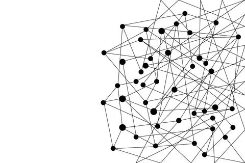 Vector connecting dots and lines. Stock Illustration