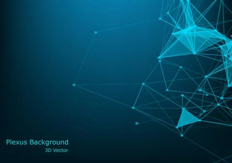 Vector connecting dots and lines. Global network connection. Geometric connec Stock Illustration